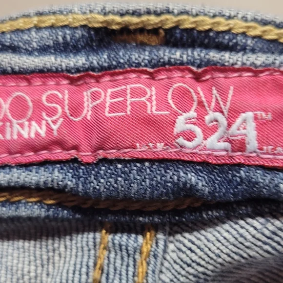 Levis Way Too Low Blue Denim Jeans - Picture 2 of 5